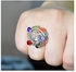 Generic Colorful Crystals-Aluminium Wire Women Ring