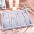 منظم أدراج مجوهرات مخملية قابلة للتكديس من بادوم، صواني عرض لتخزين المجوهرات للأدراج، ومنظم حلقات للأسوار والقلائد والأساور (مجموعة من 4 قطع)