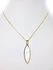 golden necklace with a stone pearly - 2185