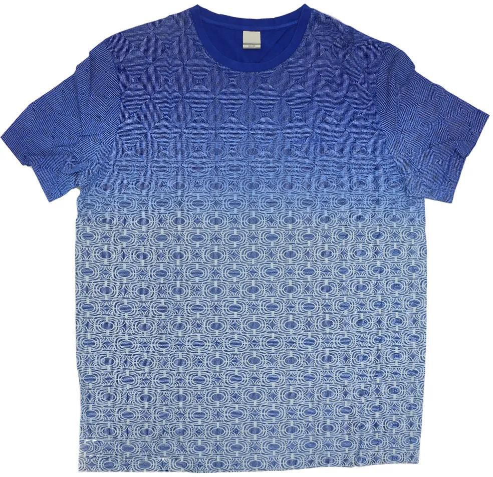 men's t-shirt Summer T-shirt  fashion blue  Printed T-shirt