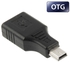 Generic Mini USB Male To USB 2.0 Female Adapter With OTG Function(Black)