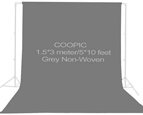 Coopic 1.5X3m / 5X10Ft Grey Non-Woven Fabric Photo Photography Backdrop Background