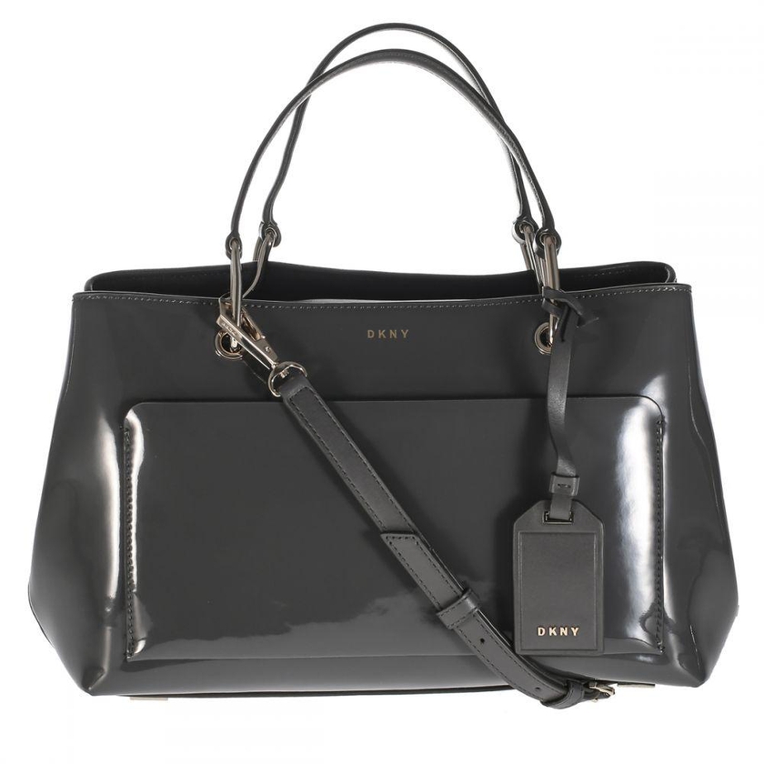 DKNY R361171003 037 Satchel Bag for Women - Leather, Charcoal