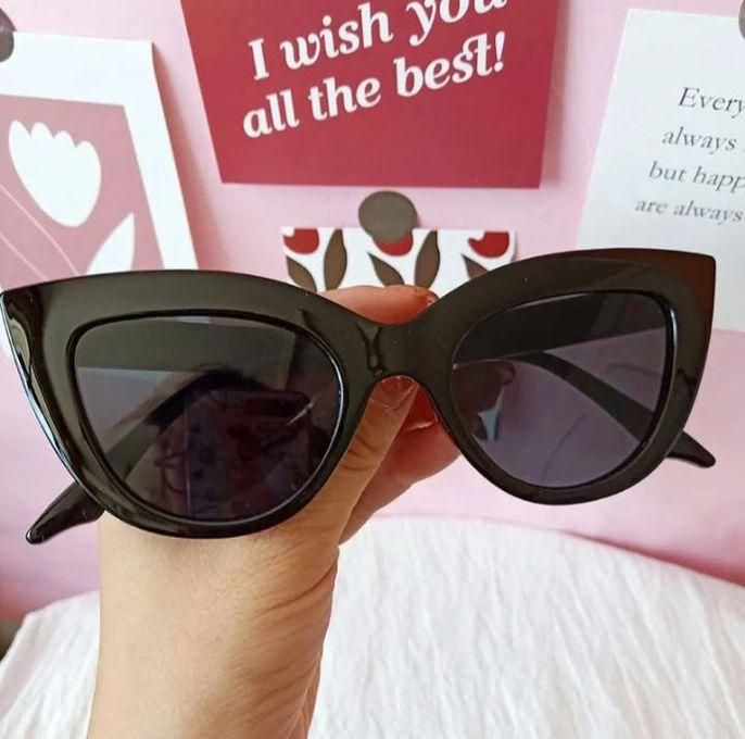 Fashion Bright Black UV400 Women's Cat Eye Sunglasses