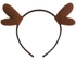 Holiday Party Costume Cat Ears Headband Brown/Black