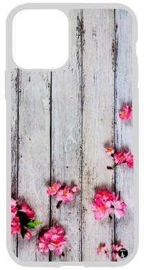 غطاء حماية مطبوع ايفون 13 برو ماكس زهور وردية جميلة