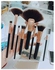 Make-Up Brushes Complete Set Of 8 High Quality Brushes,Cosmetic Brush Set. (black)