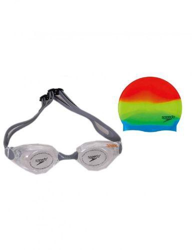 SPEEDO Aqua-pulse Swimming Goggles + Swimming Cap