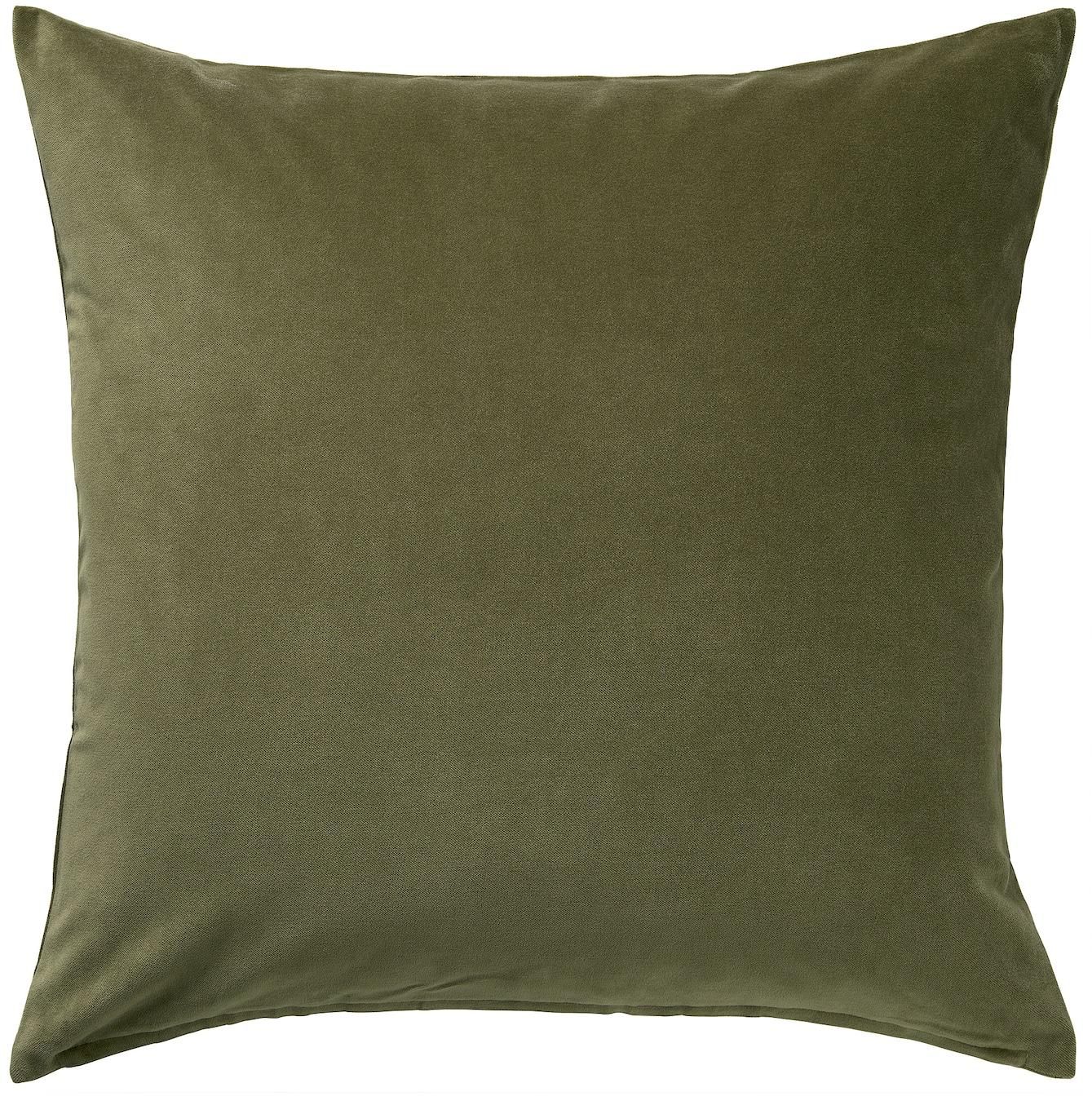 SANELA غطاء وسادة - أخضر زيتوني ‎50x50 سم‏
