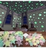 100-Piece Bedroom Fluorescent 3D Glow Luminous Stars Wall Stickers Multicolor