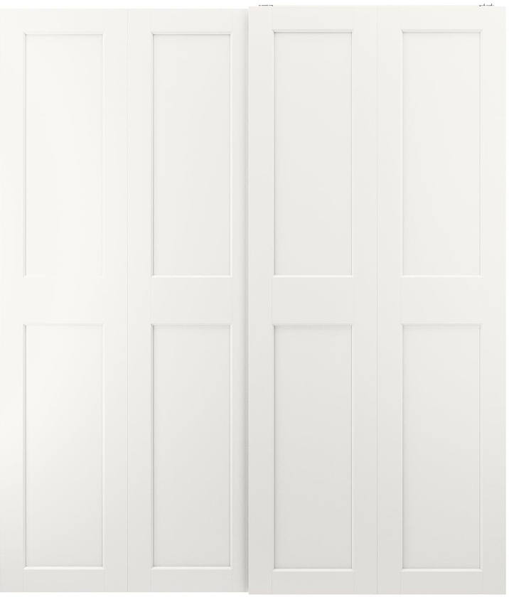 GRIMO زوج من أبواب جرارة - أبيض ‎200x236 سم‏