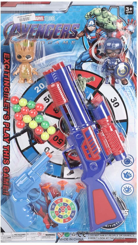 Get Avenger Character Target Game for Kids, 24 Pieces - Blue with best offers | Raneen.com