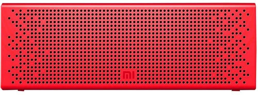 Xiaomi Mi Wireless Bluetooth Speaker with AUX input, Hands Free Support For Calls, Portable, For Outdoor, Home & Travel Compatible With Smartphones, Tablets, TVs, Laptops etc – Red – Metallic Finish