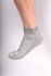 Incrediwear Incredisocks Diabetic Ankle Sock With Bamboo Charcoal/Germanium Blend, Grey, Medium