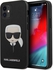 Karl Lagerfeld Hardcase Saffiano Ikonik Karl’s Head iPhone 12 mini - Black