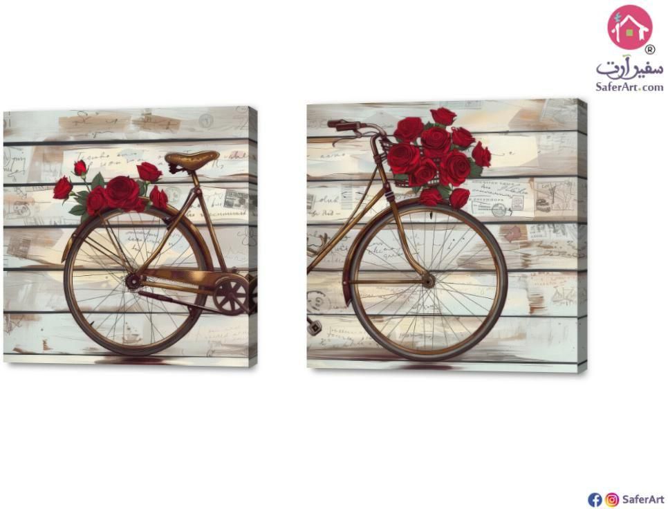 لوحات مودرن - دراجة رومانسية | سفير آرت
