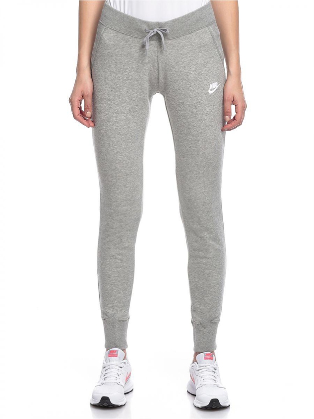 Nike NK807800-063 Sport Pants for Women, Dark Grey Heather/Matte Silver/White