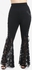 Plus Size Lace Panel Pull On Flare Pants with Lace-up - L | Us 12