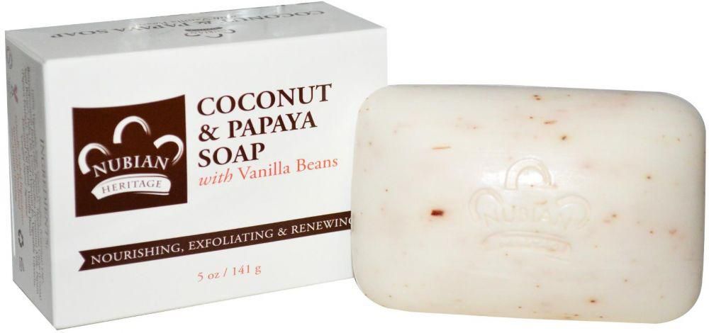 Nubian Heritage, Coconut & Papaya Soap, 5 oz (141 g)