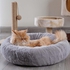 Pan Emirates Home Furnishings Donut Faux Fur Pet Bed Round 50 Grey