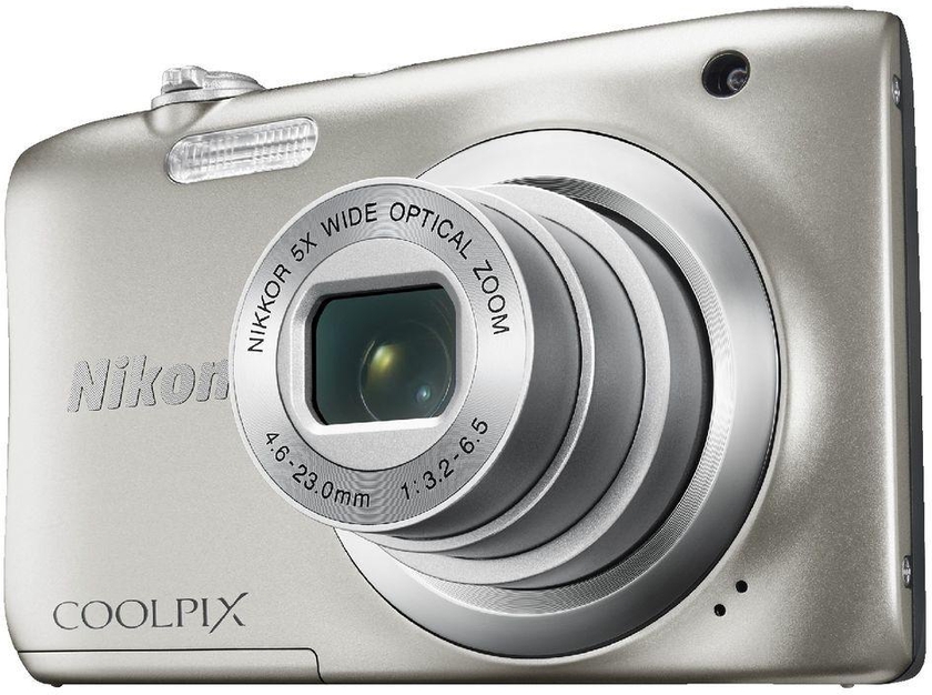 Nikon COOLPIX A100 20.1MP Point & Shoot Digital Camera, Silver/Black