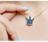 Blue Crown Necklace - 925 Pure Silver