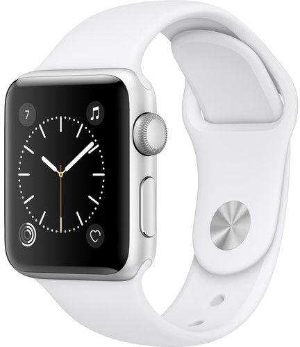 Apple Watch Series 2 - 38mm Aluminum Case, Rubber Band, White, MNNW2LL/A