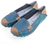 Fashion Spring Autumn Female Casual Floral Print Patchwork Slip On Flat Shoes - BLUE