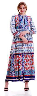 Ethnic Pattern Palace Long Dress - Size: L (As Picture)
