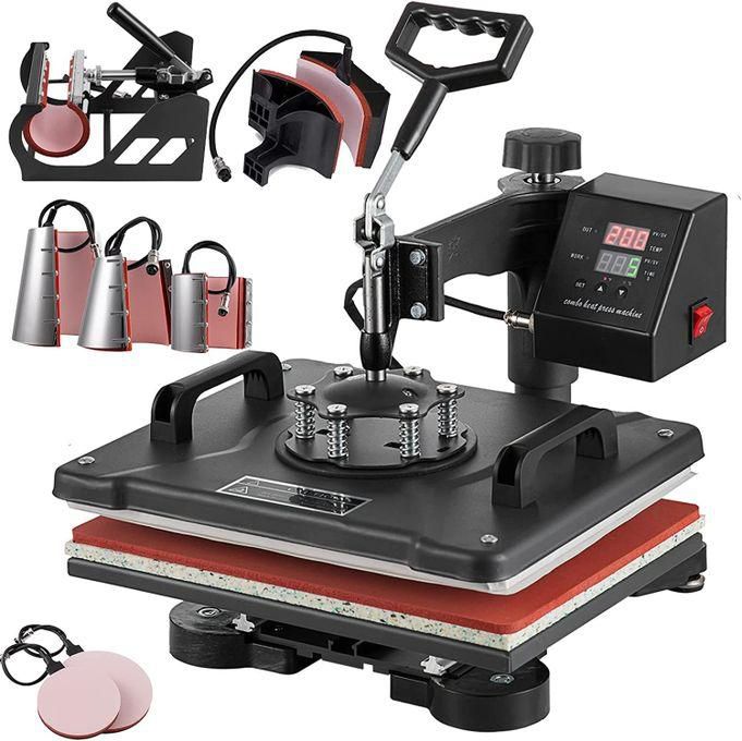 12X15 Inch Sublimation Combo Heat Press Machine 8 In 1 For T Shirts/Mugs/Balls