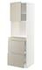 METOD / MAXIMERA خزانة عالية لميكروويف وباب/3 أدرا, أبيض/Veddinge أبيض, ‎60x60x200 سم‏ - IKEA