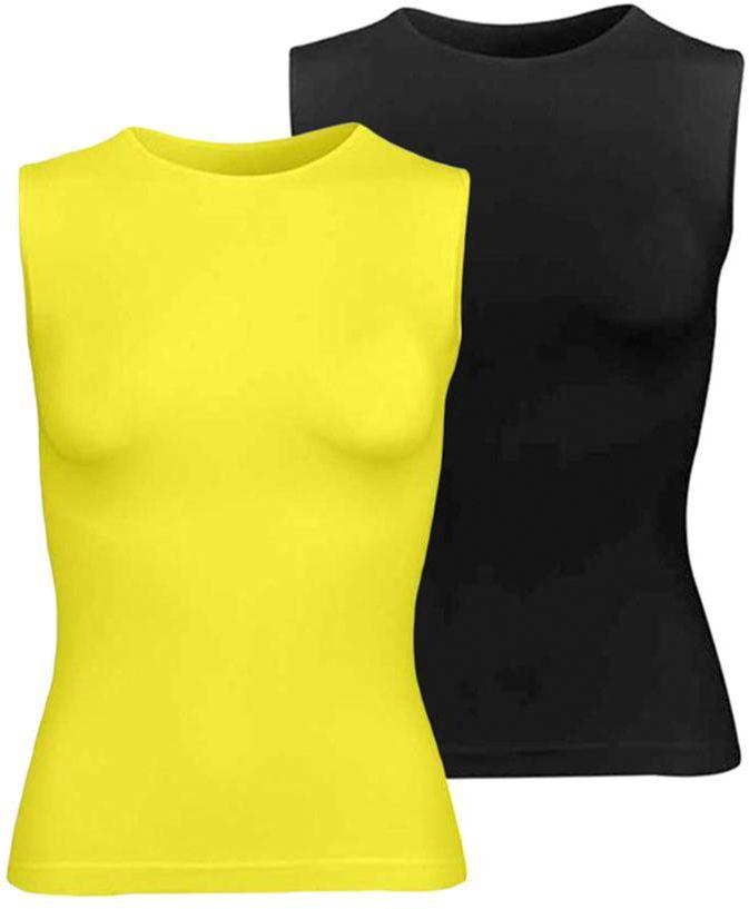 Silvy Set of 2 Shapewears for Women - Yellow / Black, Large