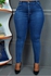 Fashion Navy Blue Highwaist Jeans For Women Skinny Fit Ladies Trauser