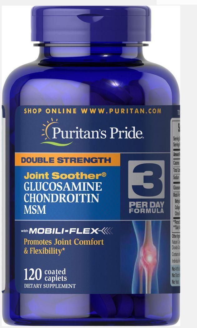 Puritan'S Pride Glucosamine, Chondroitin & MSM Joint Soother X120caps