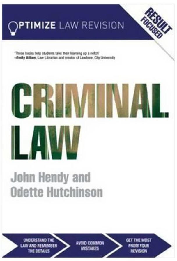 Optimize Criminal Law Paperback