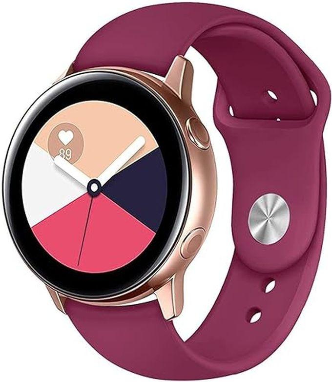 watch strap Silicone band for samsung galaxy watch 3 45mm/watch 46mm/gear s3/huawei watch gt2e/gt (42mm)/gt2 pro/gt2 46mm, burgundy, 22mm
