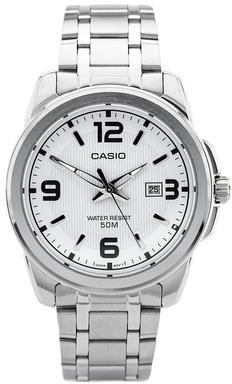 CASIO Mens Multi Function White Dial Watch - MTP-1314D-7A