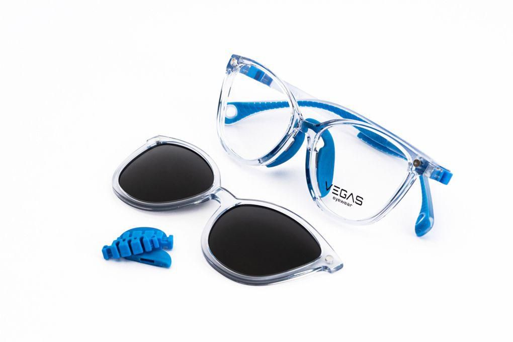 Vegas نظارة متعددة الغيارات اطفال - 19997 - ازرق فاتح