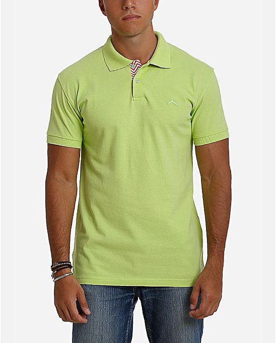 Ultimate Fashion Wear Rustic Zigzag Polo Shirt - Lime