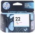 HP Ink Cartridge - 22, Multi Color
