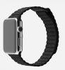 Apple Watch 42mm Stainless Steel Case with Black Leather Loop