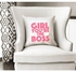 You Are The Boss Decorative Pillow White/Pink 16x16inch