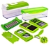 11-Piece Fruit And Vegetable Chopper And Slicer Set White/Green