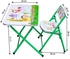 طقم طاولة للدراسة وكرسي للأطفال أخضر/ أبيض/ أحمر 60x40x52سم