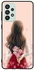 Protective Case Cover For Samsung Galaxy A73 5G Girl Hiding Flowers