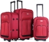 Concord Luggage Trolley Bags for Unisex , 3 Piece , Red