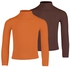 Silvy Set Of 2 T-Shirts For Girls - Dark Orange Brown, 6 - 8 Years
