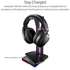 ASUS ROG Throne Qi Gaming Headset Stand - Wireless Charging | 2 USB Ports & Aux Input | Arc Design for Stable & Secure Storage | Built-In DAC & Amplifier for Immersive Audio | Aura Sync RGB Lighting