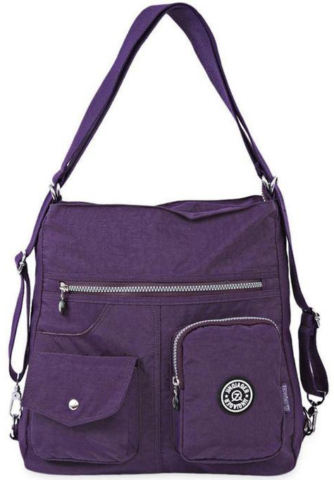 Fashion Ladies Zipper Multifunctional Shoulder Messenger Bag - Purple