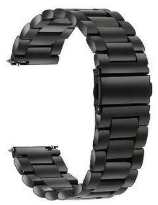 Metal Stainless Steel 22mm Strap For Samsung Watch 3 45MM - Galaxy Watch 46MM Gear S3 Band Bracelet - Black